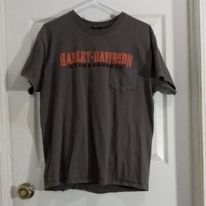 Harley-Davidson Gray Short Sleeve Pocket Tee Men’s Large